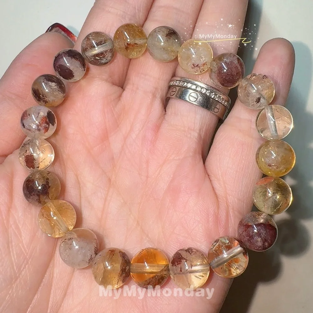 Golden Phantom Quartz Bracelet 8mm - Picture 1 of 3